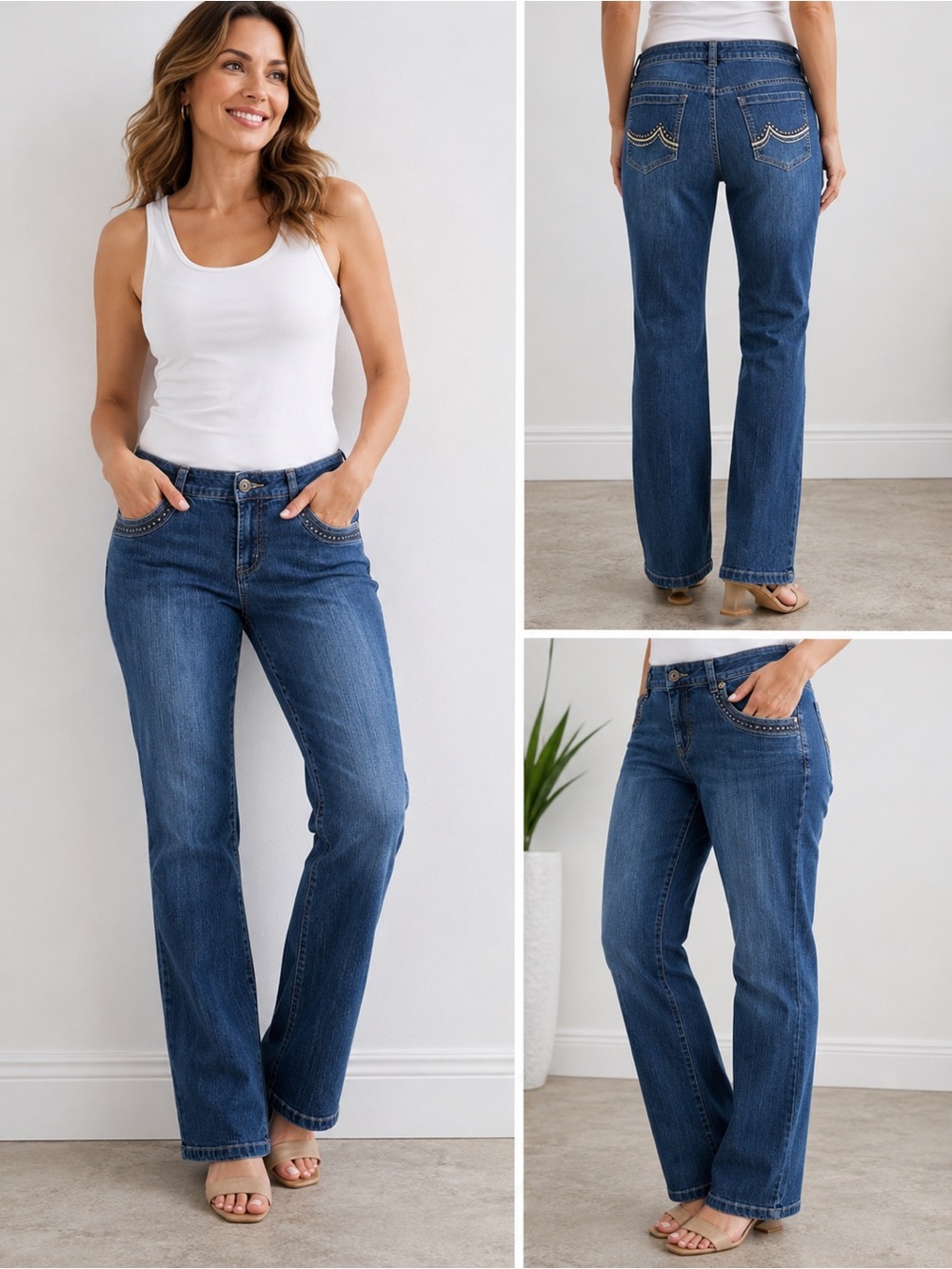CJ Banks Women’s Bootcut Stretch Jeans – Size 18W
